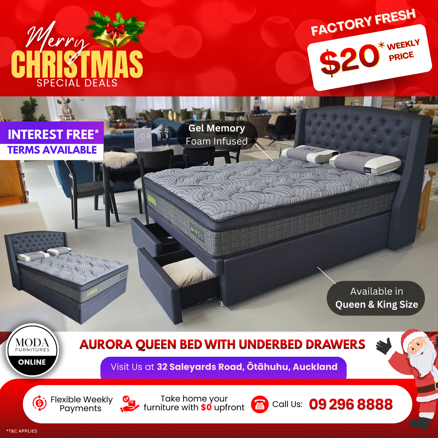 🎄🛏️ Aurora Luxe Christmas Storage Bed 🛏️🎄