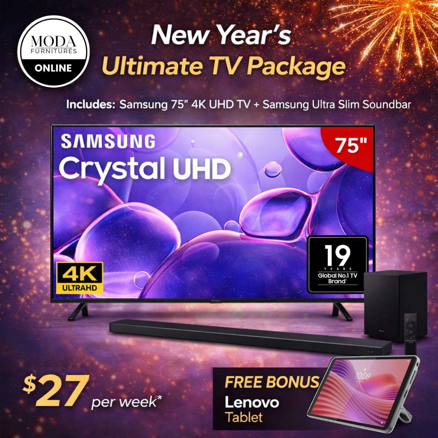 ๐ New Yearโs Ultimate TV Package ๐