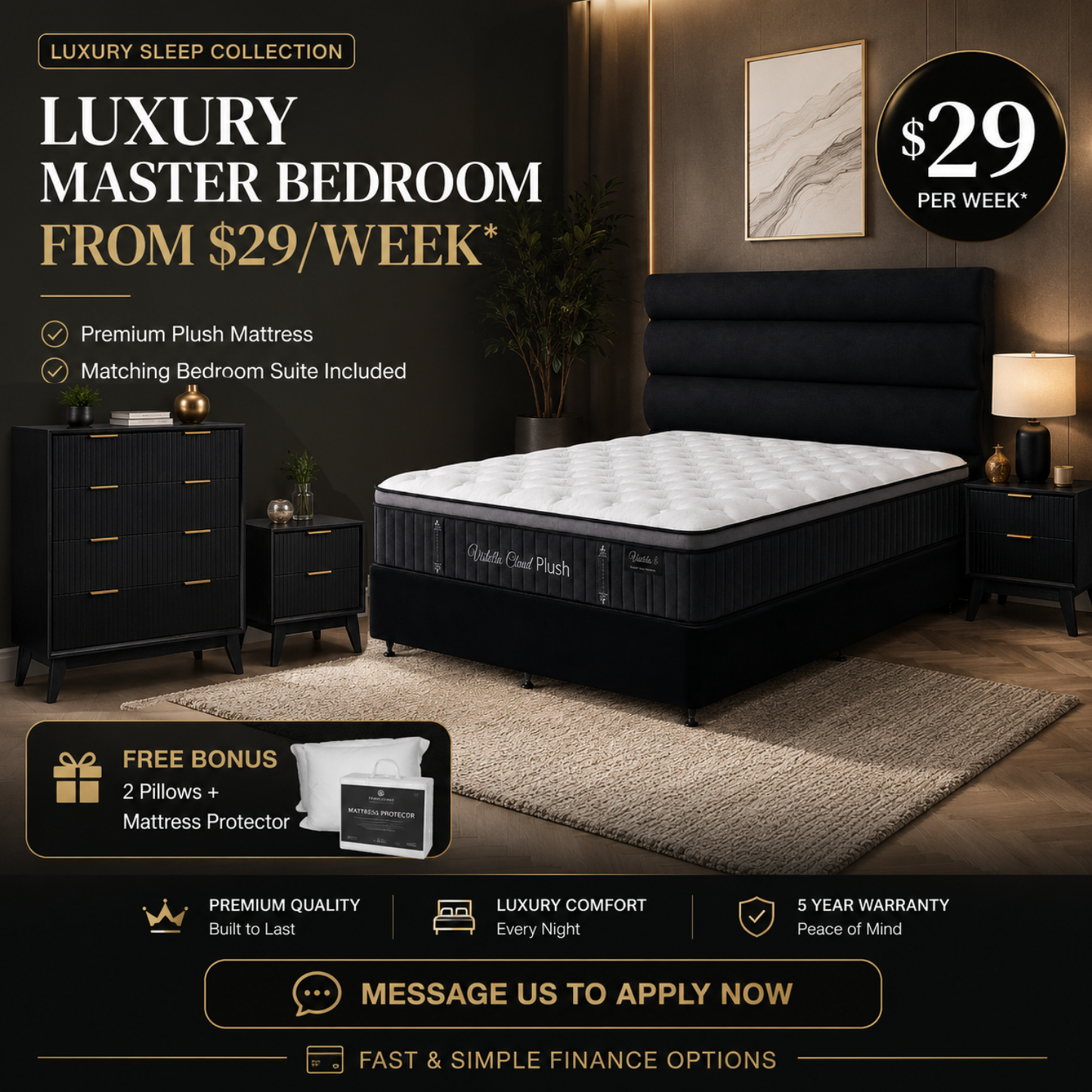 🖤 Luxury Master Bedroom Package