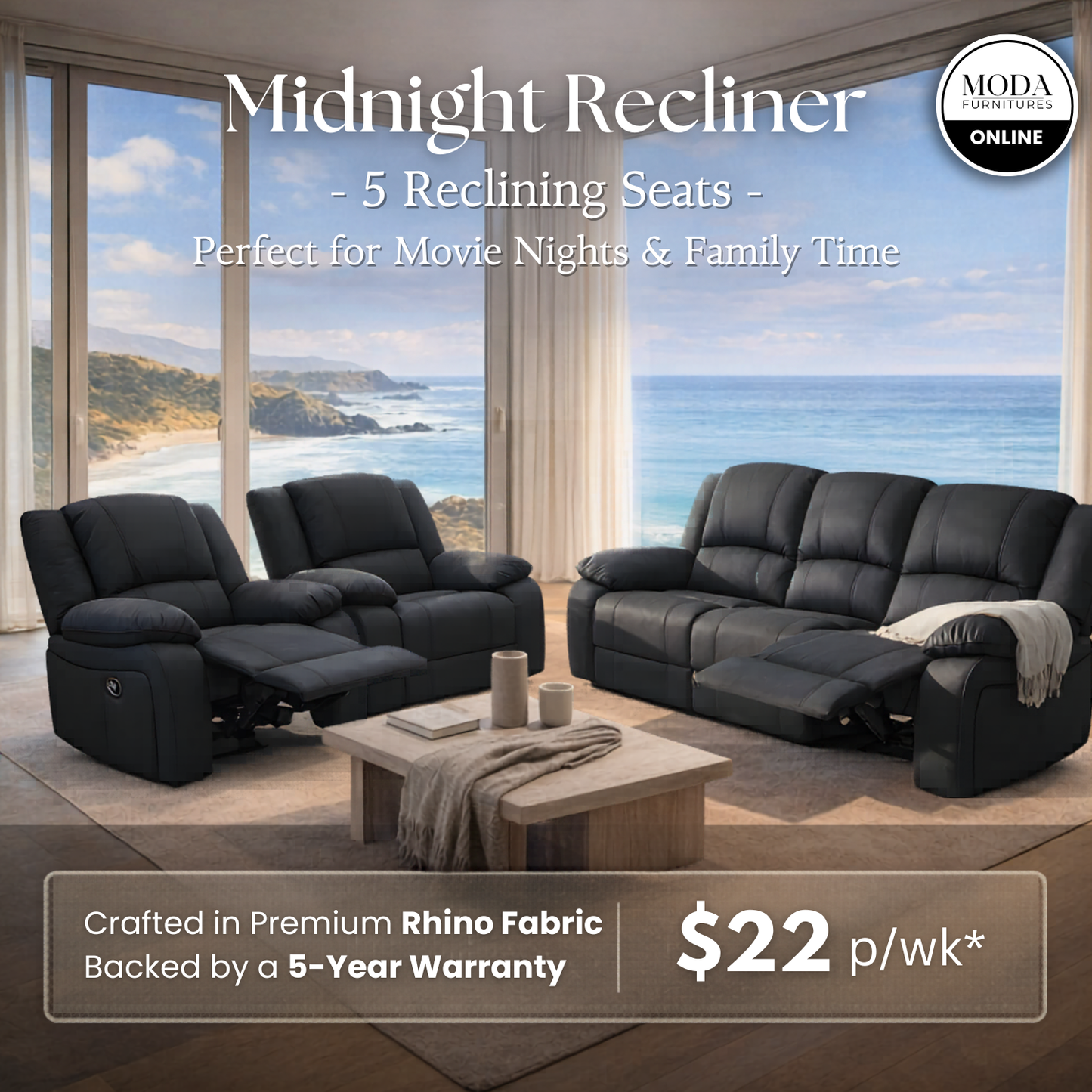 MIDNIGHT RECLINER SUITE