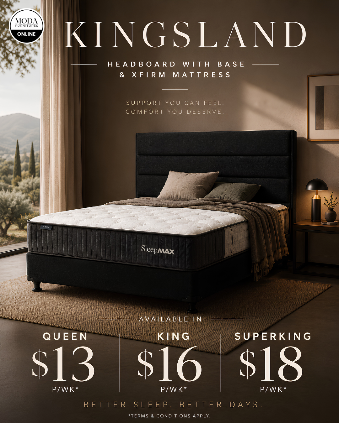 ๐๏ธ Kingsland Bed Package