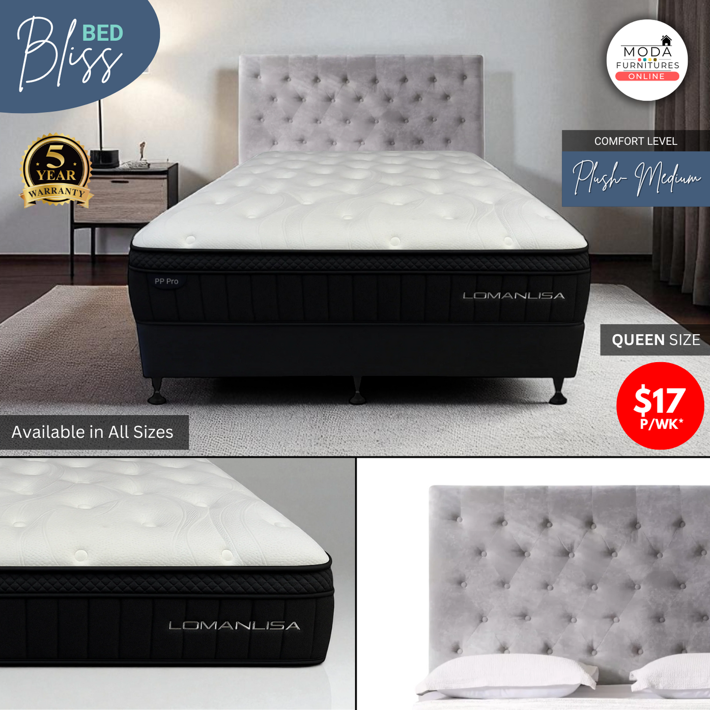 π PRO QUEEN BED β Premium Comfort, Advanced Support