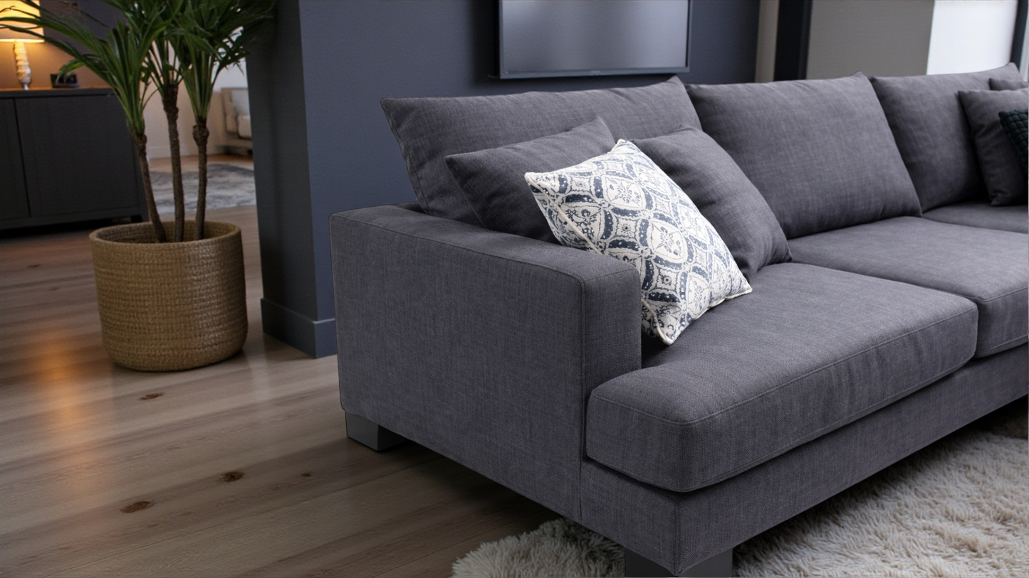 CAVARO Corner Fabric Sofa (Big Size)