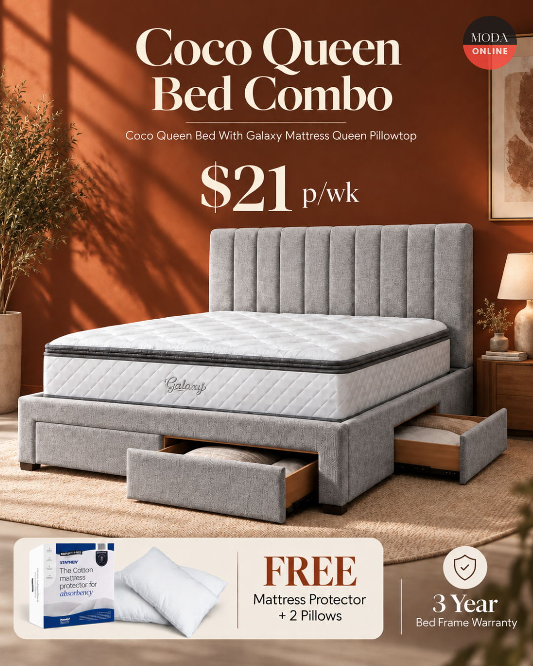 Coco Queen Bed Combo