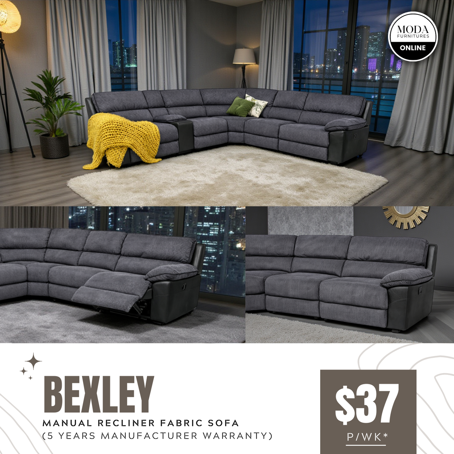 Bexley Corner Recliner Sofa