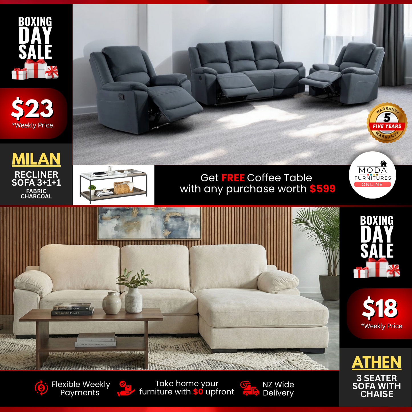 🥊🛋️ Boxing Day Recliner & Lounge Sale 🛋️
