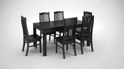Brighton Dining Suite -  Black