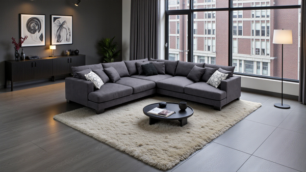 CAVARO Corner Fabric Sofa (Big Size)
